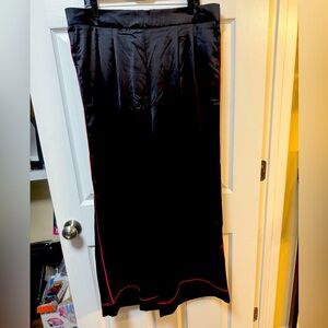 Torrid Black Wide Leg Pants with Red Trim